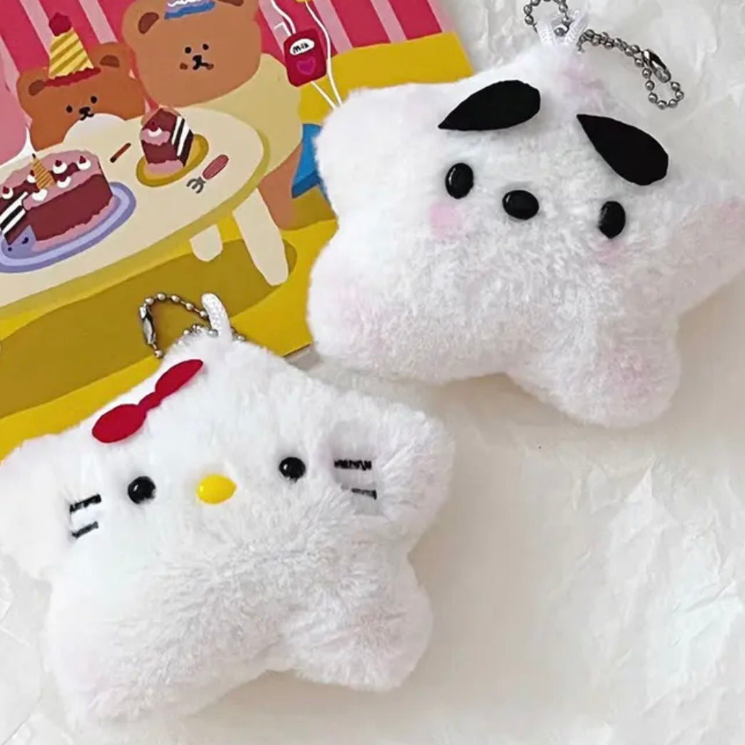 Pochacco Hello Kitty estrellitas llavero